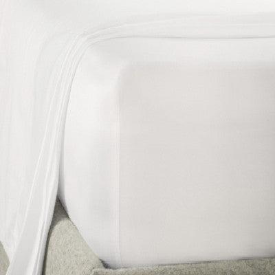 Whisper Soft 500 Thread Count Sateen Egyptian Cotton Fitted Sheet - White