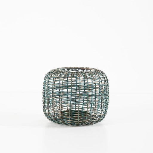 Wire Tea Light Candle Holder - Blue Copper