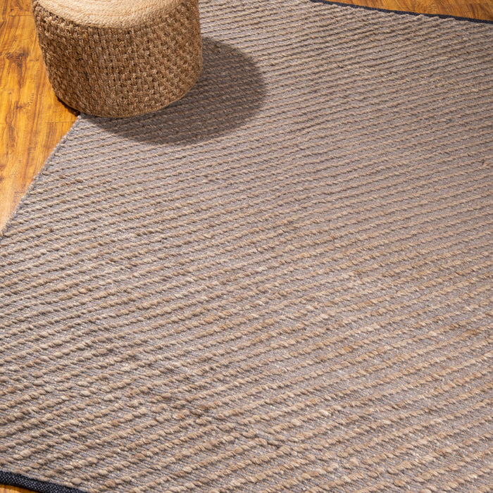 Wool Carpet Sahara - Taupe & Grey Weave