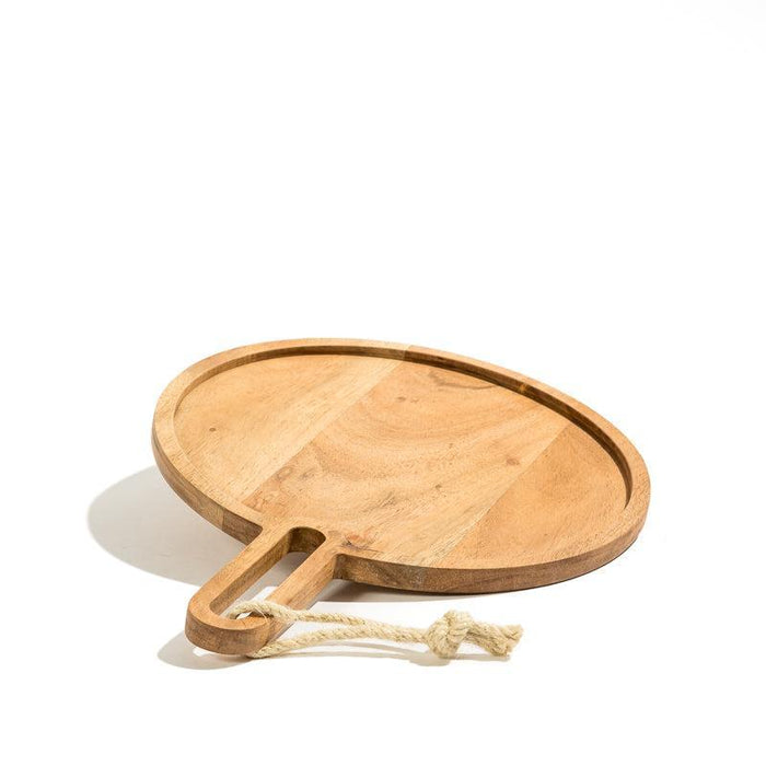 Acacia Wood Round-Edged Paddle Board - Natural-Board