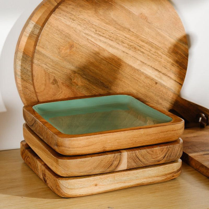 Acacia Wood Square Server - Ocean-Tray