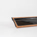 Acacia Wooden Serving Tray with Handles - Black Enamel