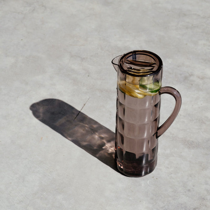 Allegra Tower Jug - Smoked Grey-Drinkware