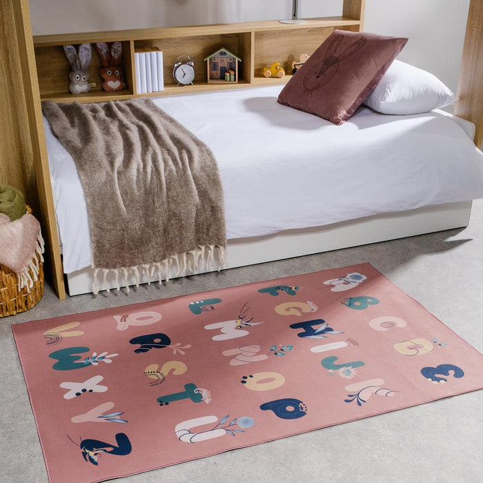 Alphabet Rug Pink | Kid's bedroom or playroom