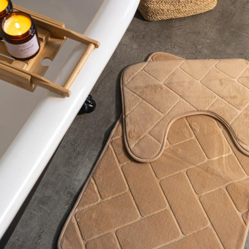 Two Piece Athens Memory Foam Mat - beige