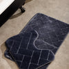 Athens Memory Foam Bathroom Mat Dark Grey 2 Piece