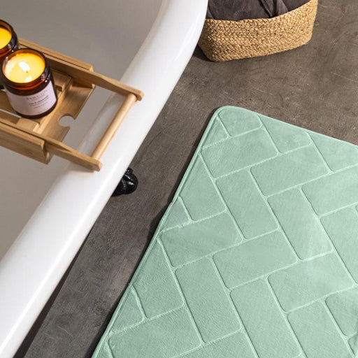 Two Piece Athens Memory Foam Mat - Duck Egg