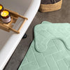 Athens Memory Foam Bathroom Mat Duck Egg 2 Piece