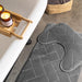 Athens Memory Foam Bathroom Mat Light Grey 2 Piece-Bath Mats