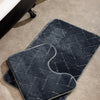 Athens Memory Foam Bathroom Mat Mid Grey 2 Piece