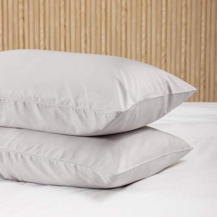 Bamboo 440 Thread Count Pillowcases Light Grey-Pillowcases