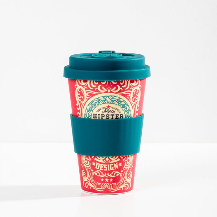 Bamboo Travel Mug 400ml - Hipster