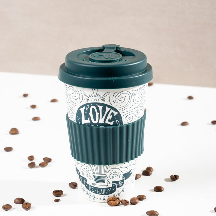 Bamboo Travel Mug 400ml - Love