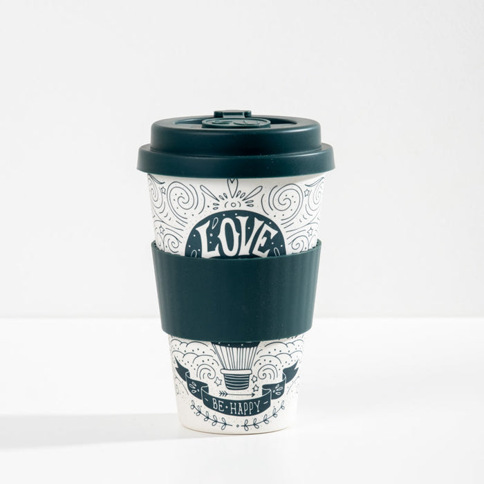 Bamboo Travel Mug 400ml - Love