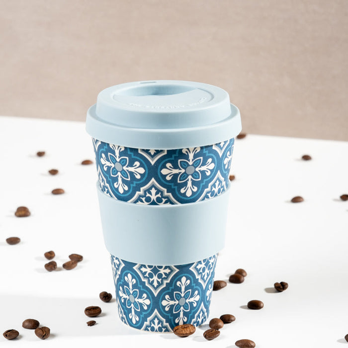 Bamboo Travel Mug 400ml - Paisley