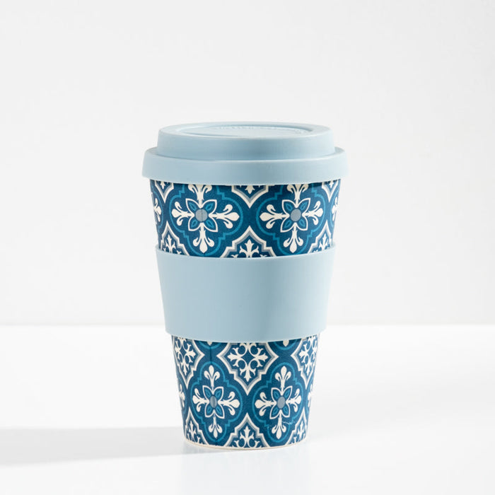 Bamboo Travel Mug 400ml - Paisley