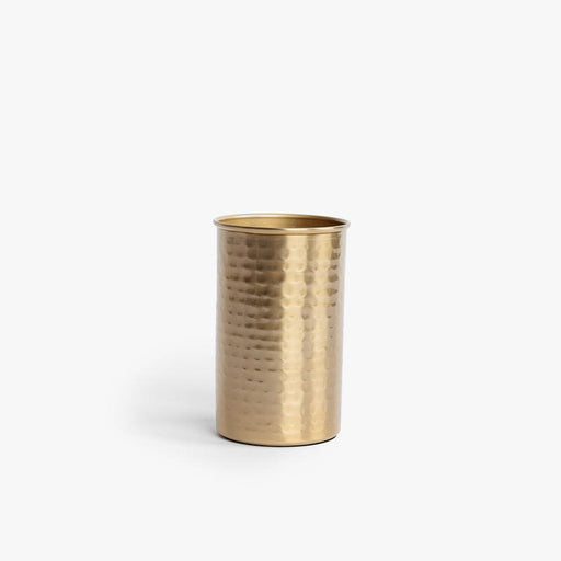Bathroom Tumbler - Soft Gold Hammered-Bathroom Accessories