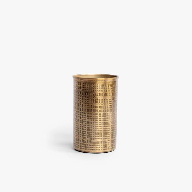 Bathroom Tumbler - Textured Brass-Bathroom Accessories