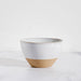 Bella Ceramic Bowl - White and Natural-CERAMIC