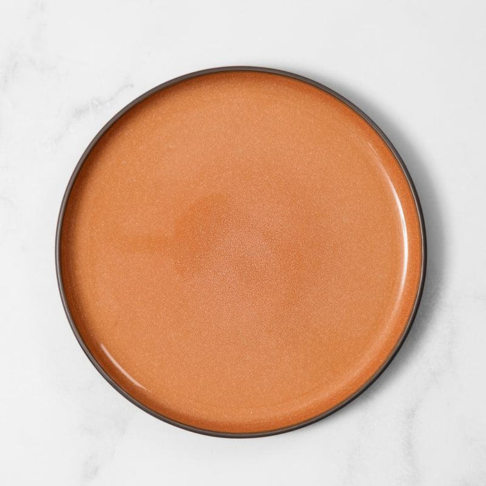 Bella Ceramic Dinner Plate - Coral and Grey-CERAMIC