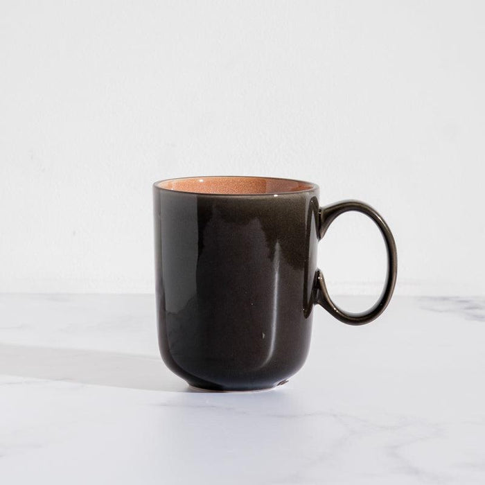 Bella Ceramic Mug - Coral and Grey-CERAMIC