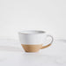 Bella Ceramic Mug - White and Natural-CERAMIC