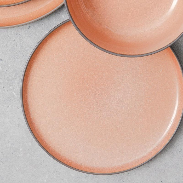 Bella Ceramic Side Plate - Coral and Grey-CERAMIC