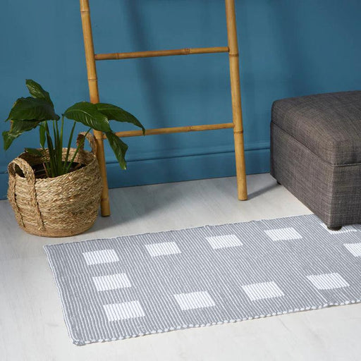 Big Box Pattern Rug - Light Grey