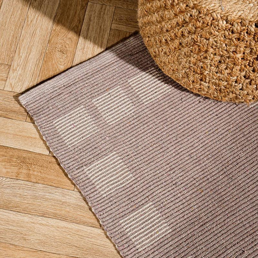 Big Box Pattern Rug Beige-CARPET