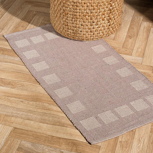 Big Box Pattern Rug Beige-CARPET