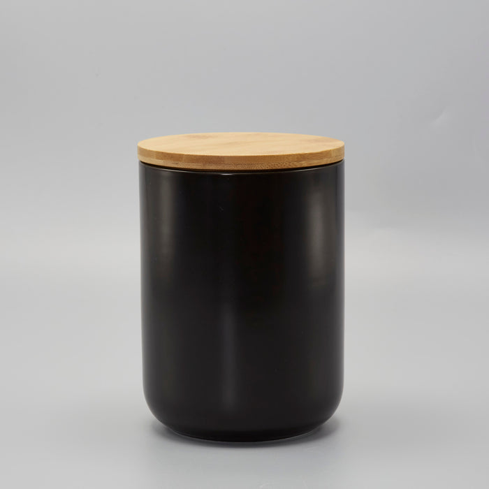 Black Ceramic Storage Canister