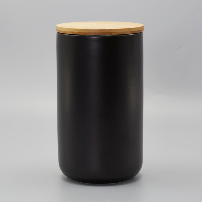 Black Ceramic Storage Canister