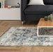 Blossom Printed Softweave Carpet - Navy-CARPET