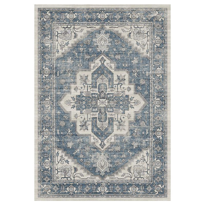 Blue Centre Distress Carpet-CARPETS