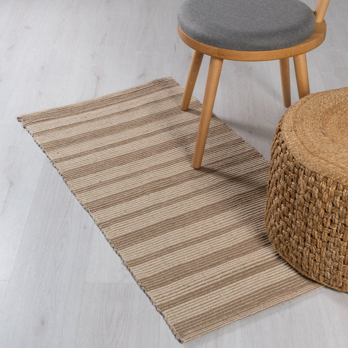 Box Rug - Beige Stripe (60 x 120cm)