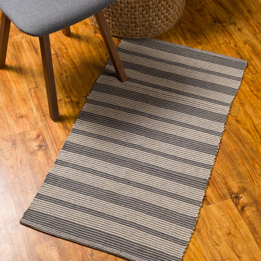 Box Rug - Dark Grey Stripe (60 x 120cm)