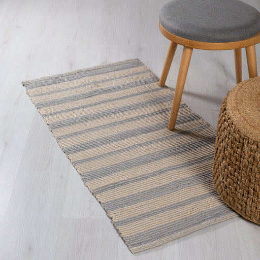 Box Rug - Light Grey Stripe (60 x 120cm)