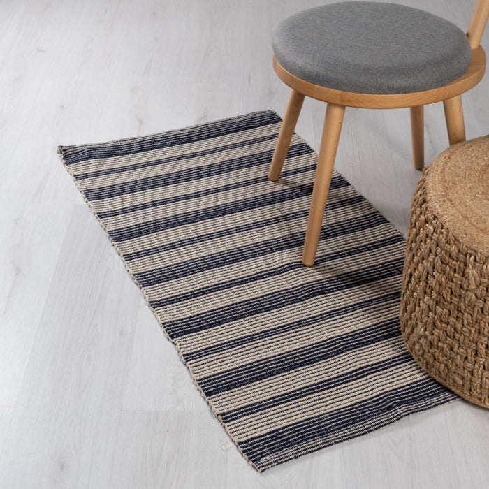 Box Rug - Navy Stripe (60 x 120cm)