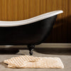 Brooklyn Jacquard Memory Foam Bathroom Mat Beige 2 Piece