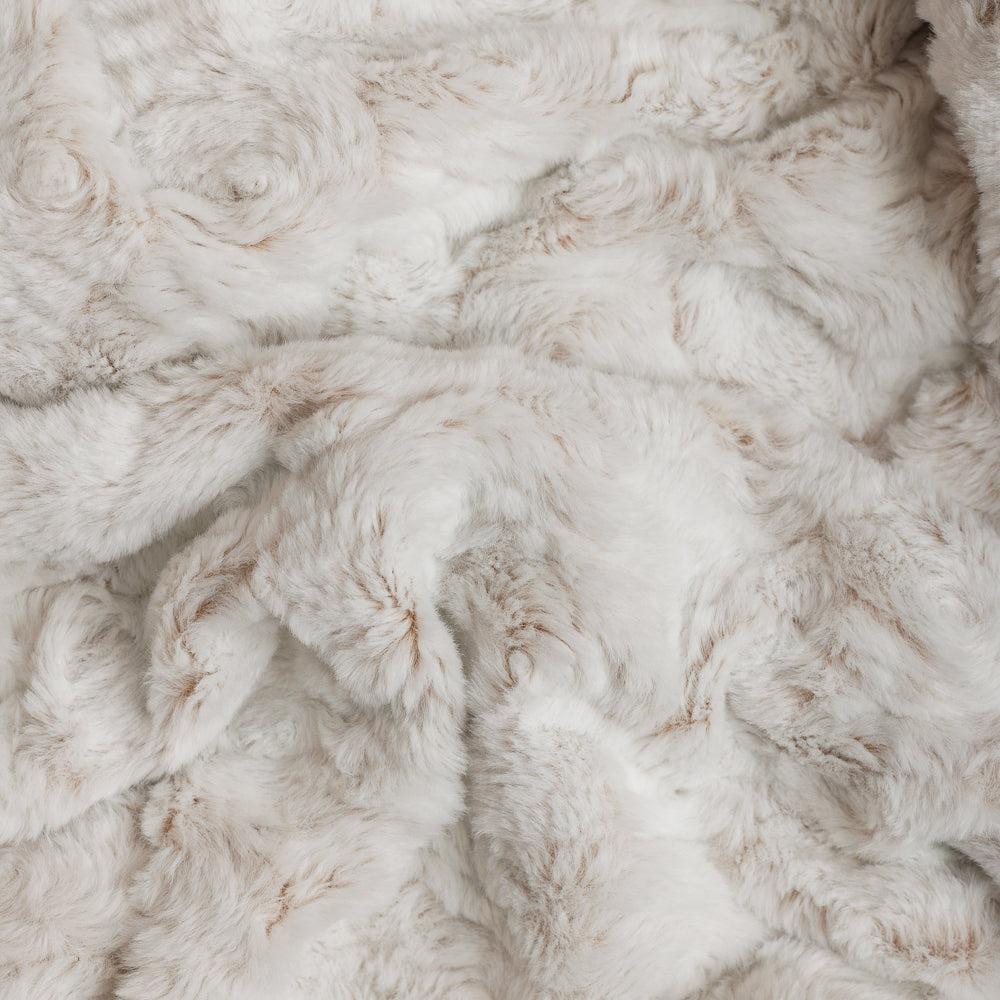 Brushed Printed Faux Fur Frosted Petal Blanket Arctic-Blankets