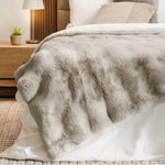 Bubble Mink Faux Fur Blanket Mist