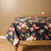 Carmel Designer Bloom Noir Tablecloth Noir-Tablecloths