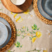 Carmel Designer Lemon Botanique Tablecloth Yellow-Tablecloths