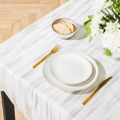 Carmel Designs Tablecloth Brush Stroke - Ash Grey-Tablecloths