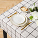 Carmel Designs Tablecloth Country Check - Neutral Grey-Tablecloths
