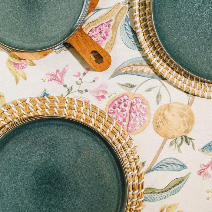 Carmel Designs Tablecloth Exotic Fruit - Ivory-Tablecloths