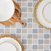 Carmel Designs Tablecloth Handcrafted Check Neutral Stone-Tablecloth