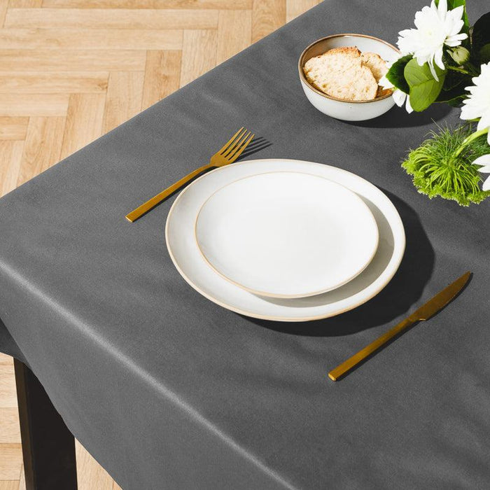 Carmel Designs Tablecloth Plain - Steel-Tablecloths