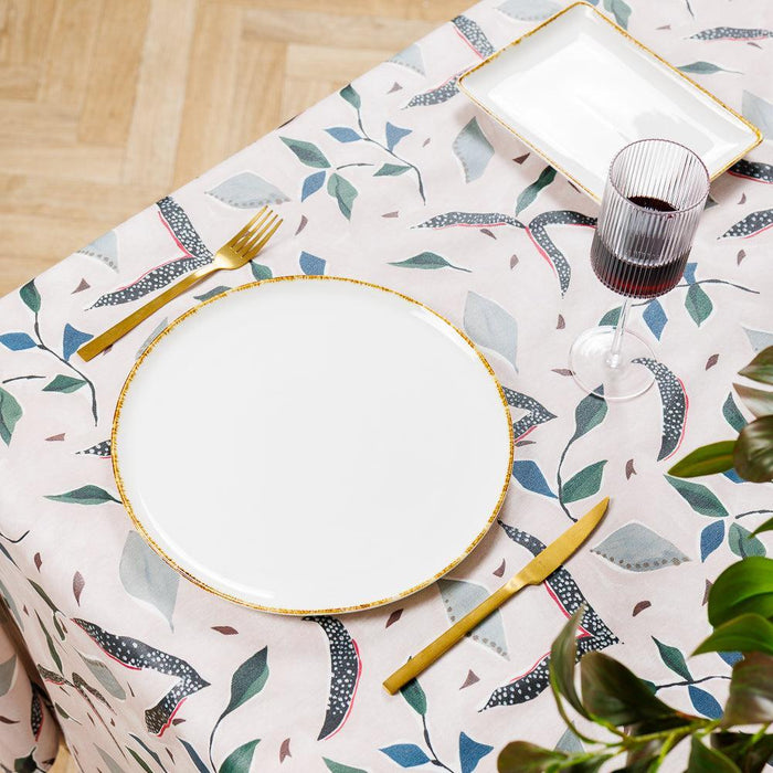 Carmel Designs Tablecloth Abstract Leaves Nude-Tablecloths