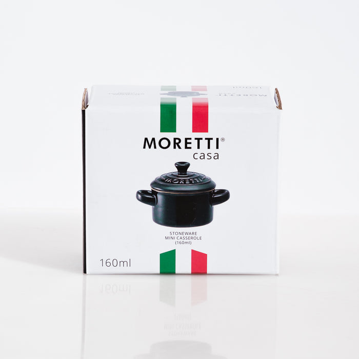 Moretti Casa Stoneware Mini Casserole with Lid Charcoal